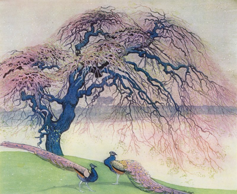 När vintern avtar (färg litho) av William Giles