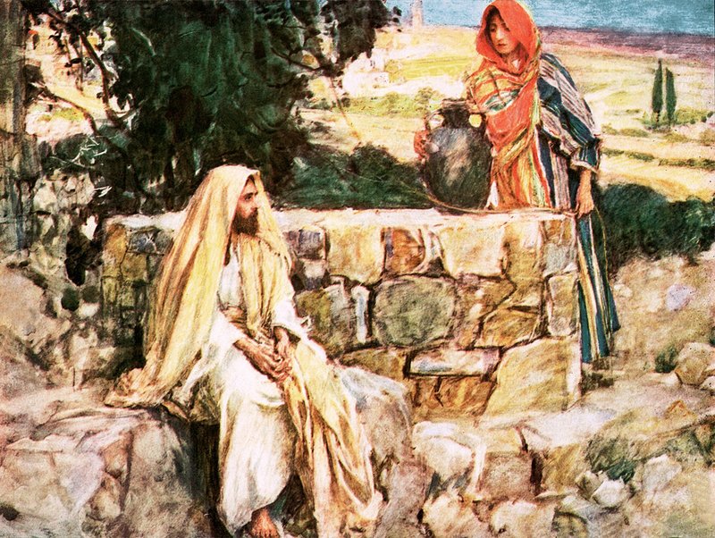 Kristus och kvinnan i Samarien av William Hatherell