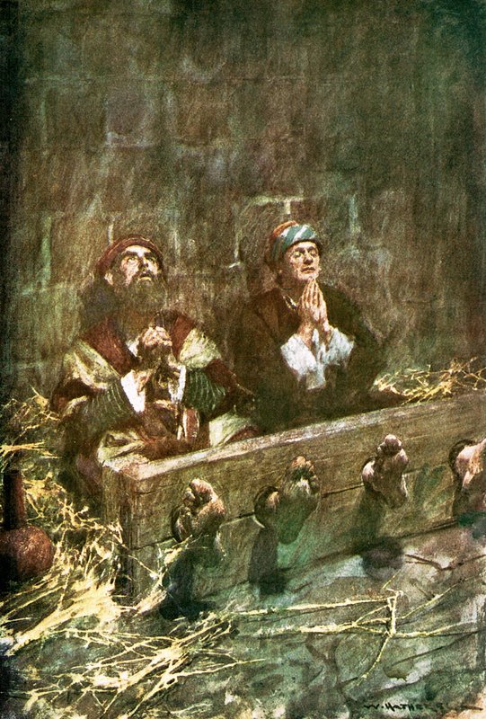 Paul och Silas i fängelse av William Hatherell