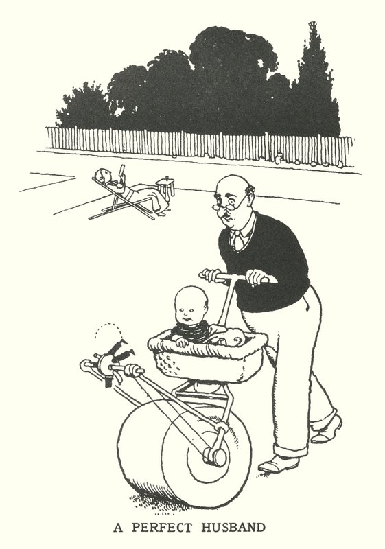En perfekt make (litho) av William Heath Robinson