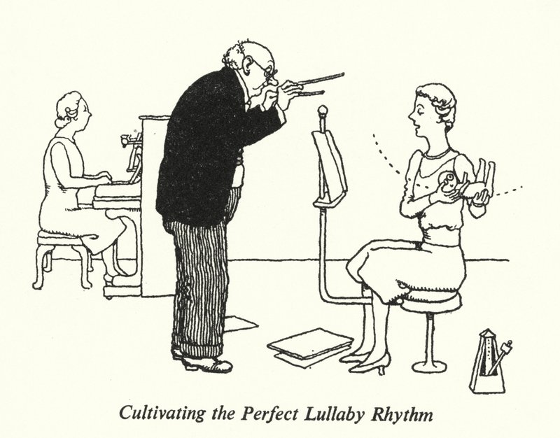 Odla den perfekta vaggvisans rytm (litho) av William Heath Robinson