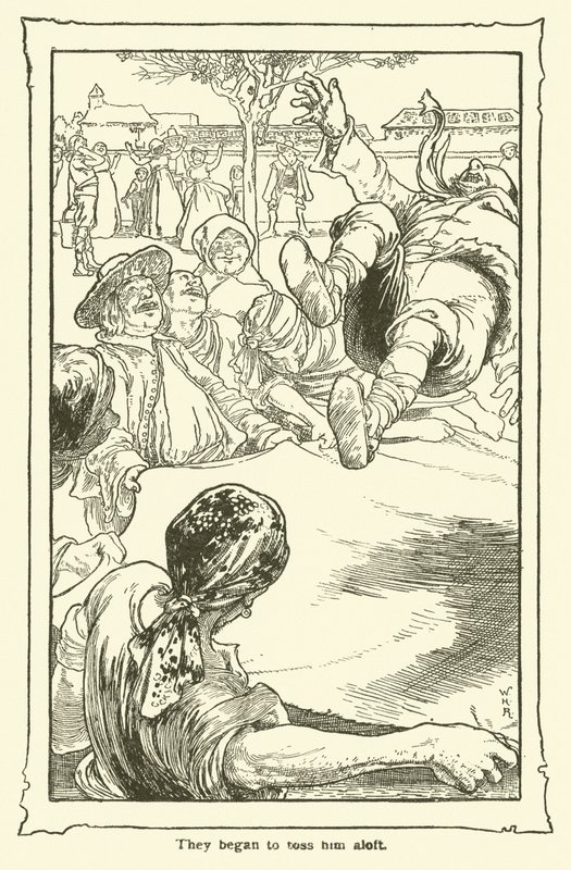 Illustration för Don Quijote (litho) av William Heath Robinson
