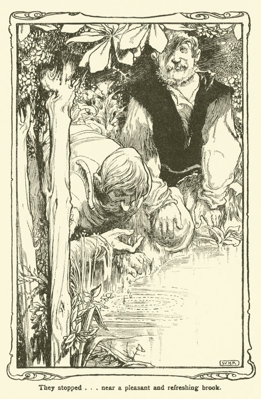 Illustration för Don Quijote (litho) av William Heath Robinson