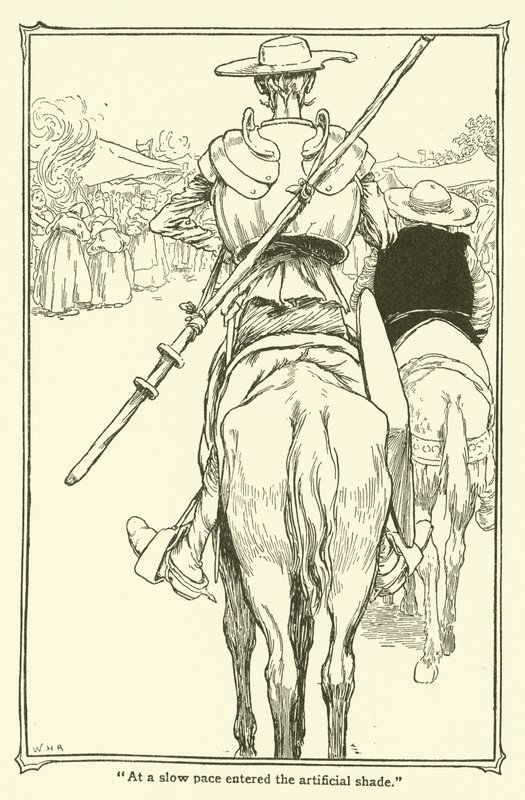 Illustration för Don Quijote (litho) av William Heath Robinson
