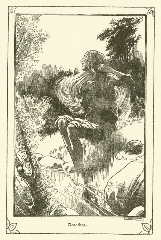 Illustration för Don Quijote (litho) av William Heath Robinson