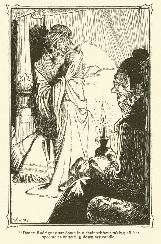 Illustration för Don Quijote (litho) av William Heath Robinson