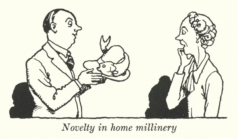 Nyhet i hushållning (litho) av William Heath Robinson