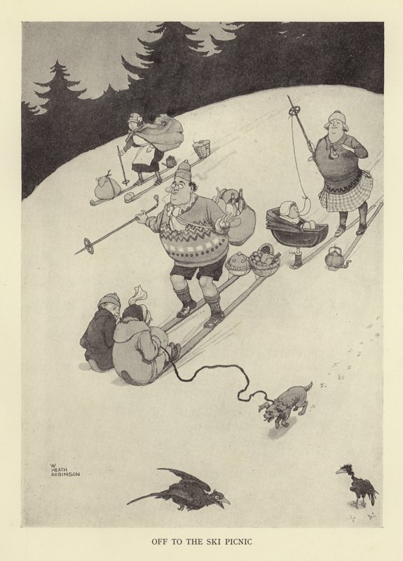 Iväg till skidpicknicken av William Heath Robinson