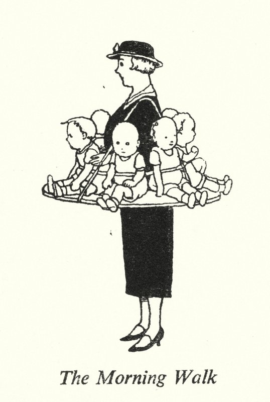 Morgonpromenaden (litho) av William Heath Robinson