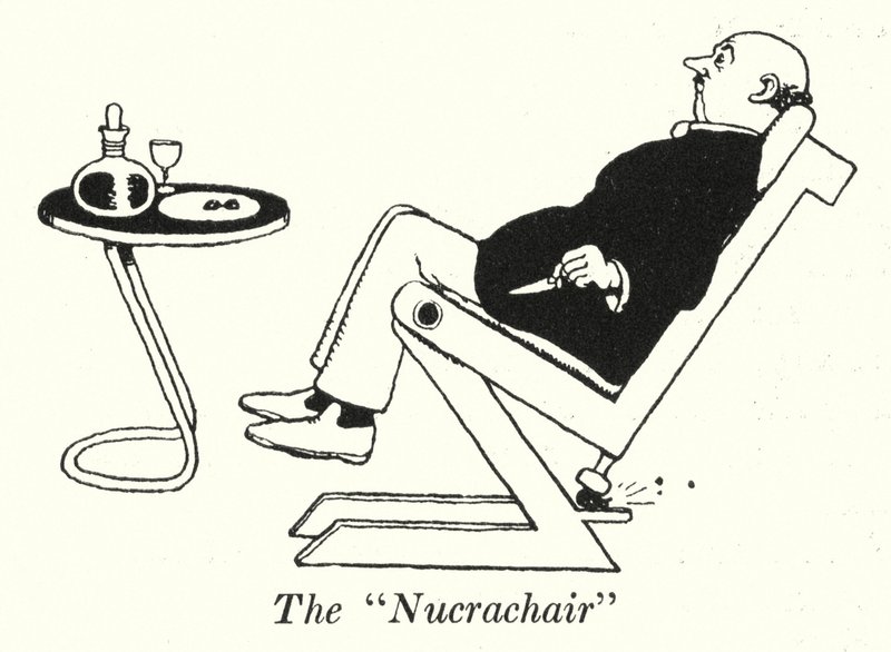 "Nukrastolen" (litho) av William Heath Robinson