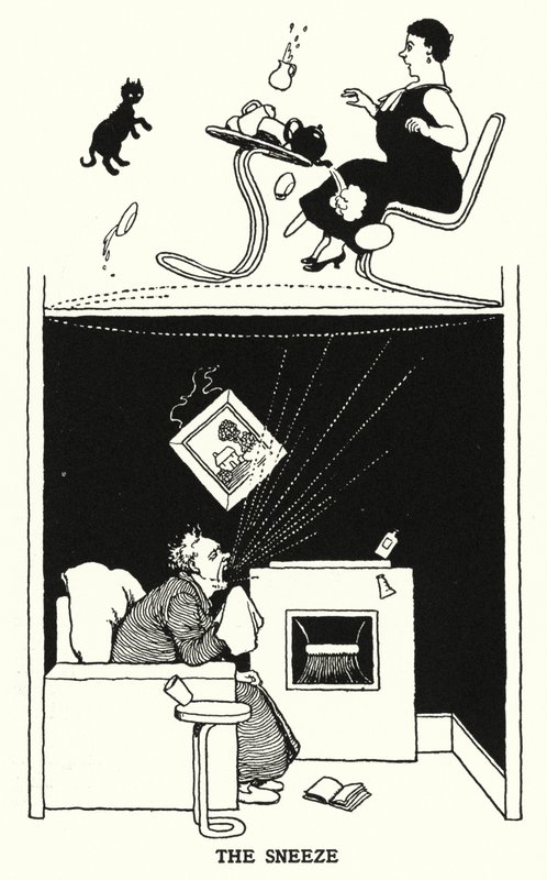 Nysningen (litho) av William Heath Robinson