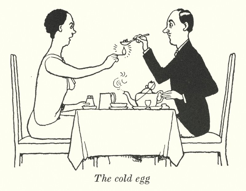 Det kalla ägget (litho) av William Heath Robinson