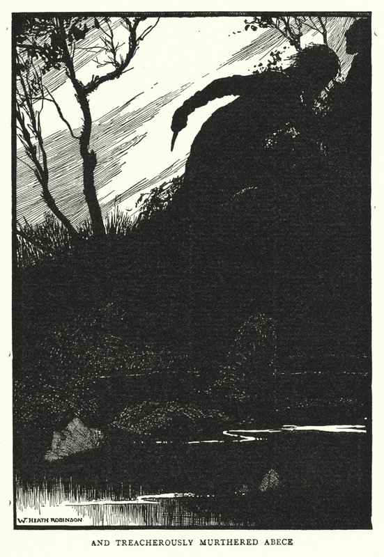 och förrädiskt mördade Abece (litho) av William Heath Robinson