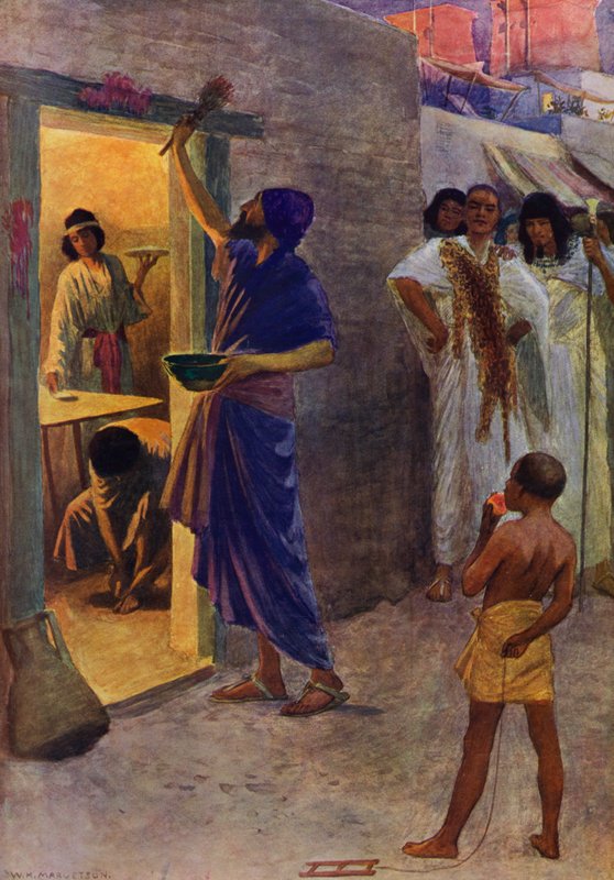 Den instiftade påsken (färg litho) av William Henry (after) Margetson