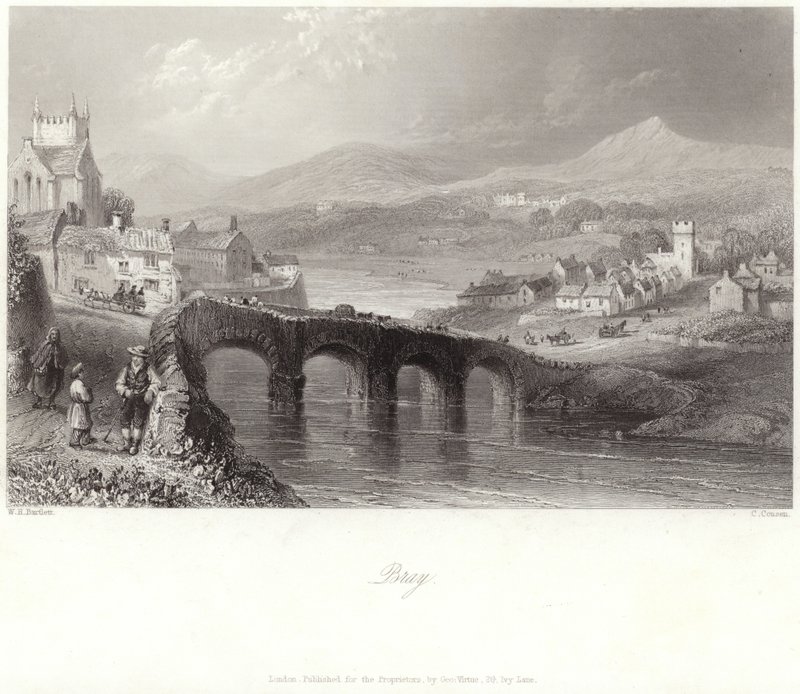 Bray i grevskapet Wicklow av William Henry Bartlett