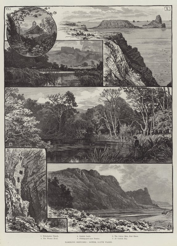Vandringsskisser, Gower, södra Wales av William Henry James Boot