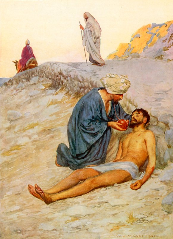 Den barmhärtige samariten av William Henry Margetson