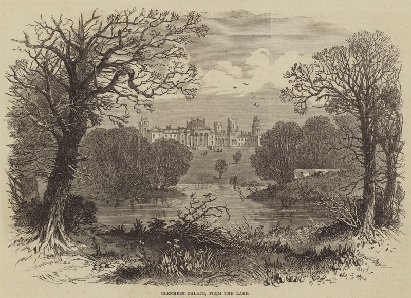 Blenheim Palace, from the Lake  av William Henry Prior