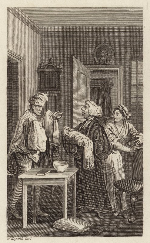 En scen ur Tristram Shandy av William Hogarth