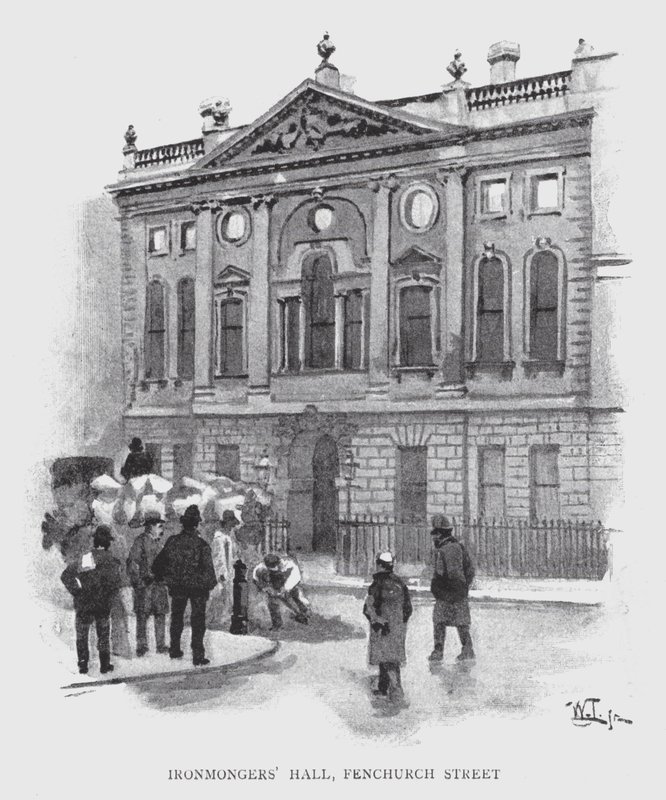 Järnhandlarhallen, Fenchurch Street (litho) av William Luker