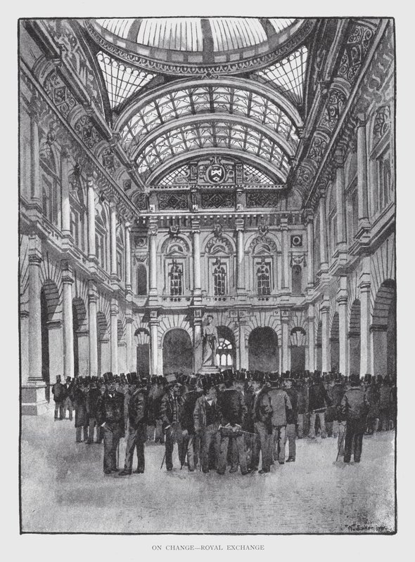 On Change, Royal Exchange (litho) av William Luker