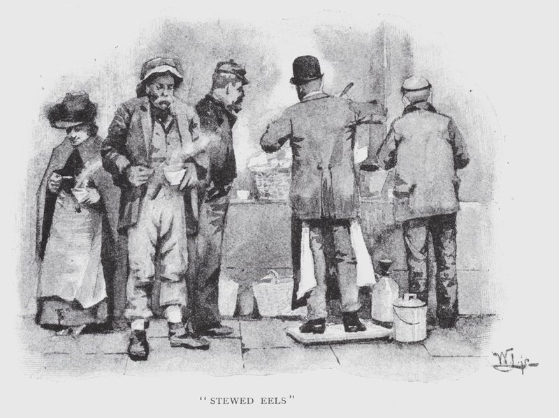 "stuvade ål" (litho) av William Luker