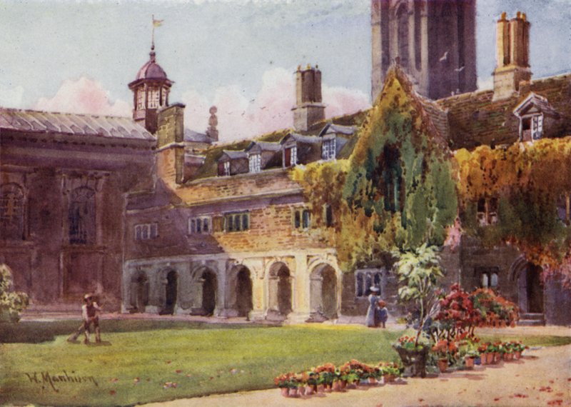 En domstol och klostret i Pembroke College av William Matthison