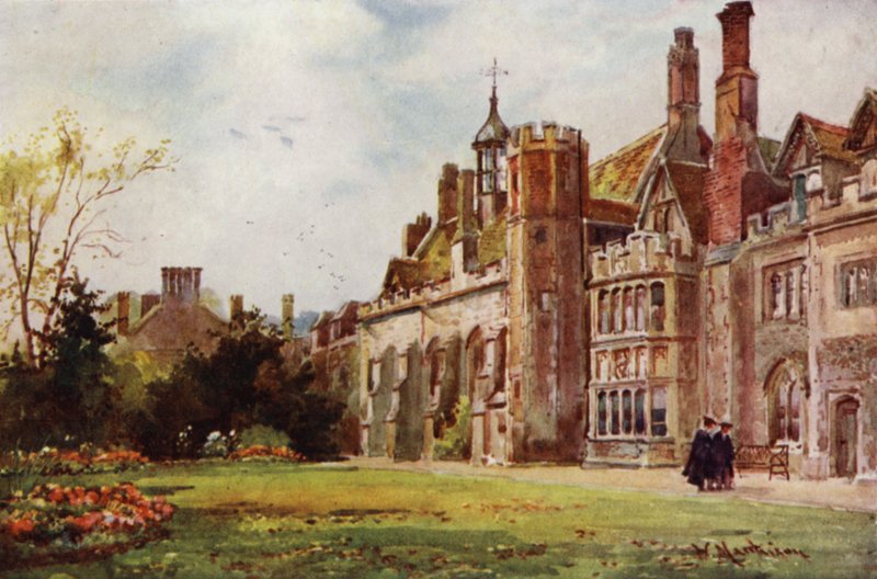 Peterhouse från Fellows Garden av William Matthison