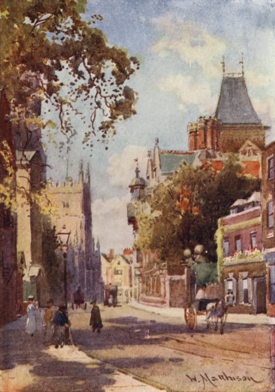 Trumpington Street från Peterhouse av William Matthison