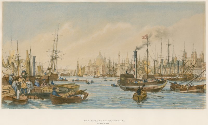 Poolen, med utsikt mot London Bridge av William Parrott