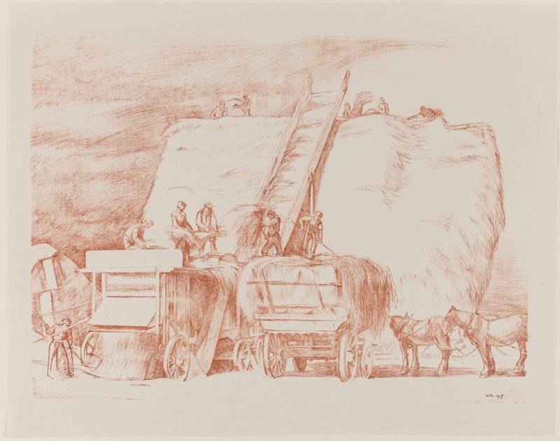 Tröska vete av William Rothenstein