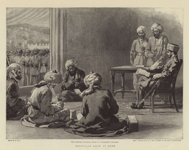 Nasrullah Khan hemma av William Small