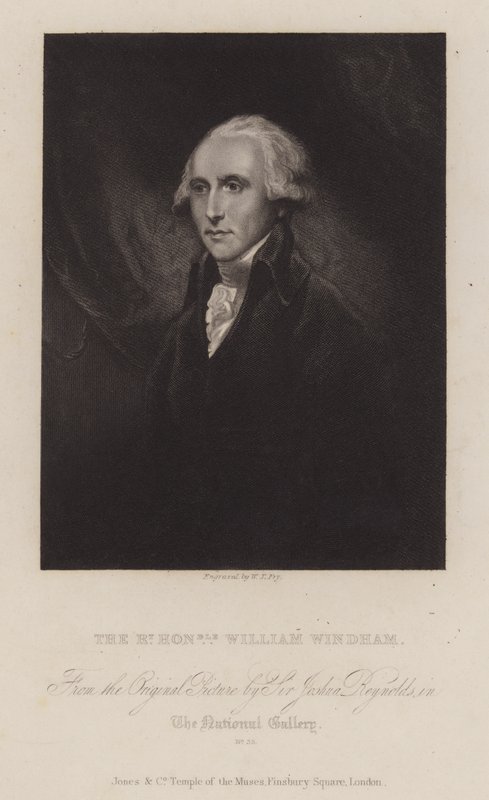 William Windham, engelsk whig-politiker (gravyr) av William Thomas Fry
