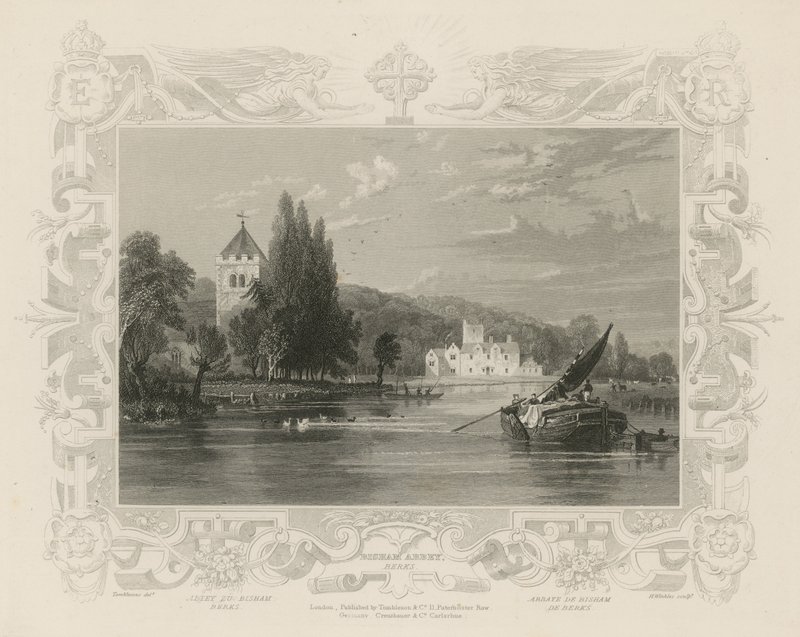 Utsikt över Themsen nära Bisham Abbey av William Tombleson