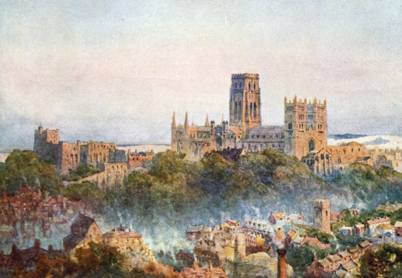 Canterbury från järnvägen (färg litho) av William Wiehe Collins