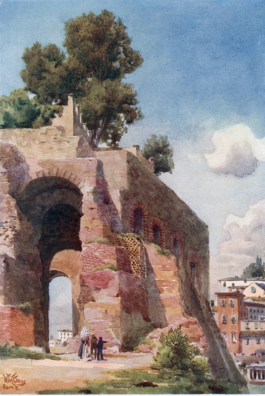 Rom. På Palatinen (färg litho) av William Wiehe Collins