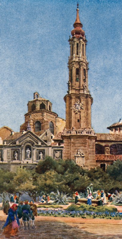 Saragossa, La Seo (färgmedlemmar) av William Wiehe Collins