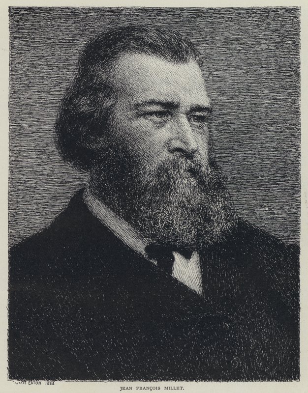 Jean Francois Millet, fransk målare (litho) av Wyatt Eaton