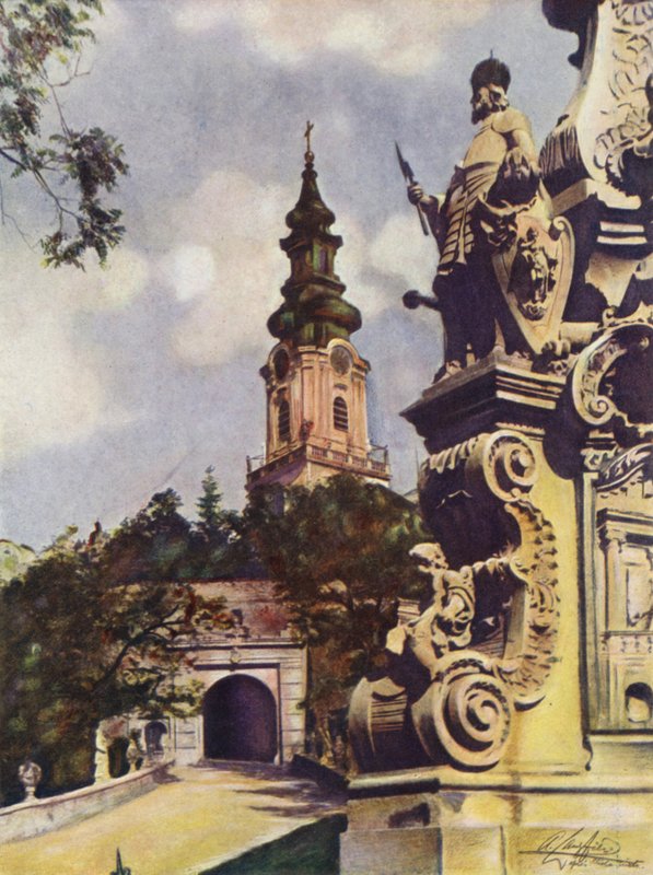 Nyitra-katedralen, Tjeckoslovakien av after A. Langfier