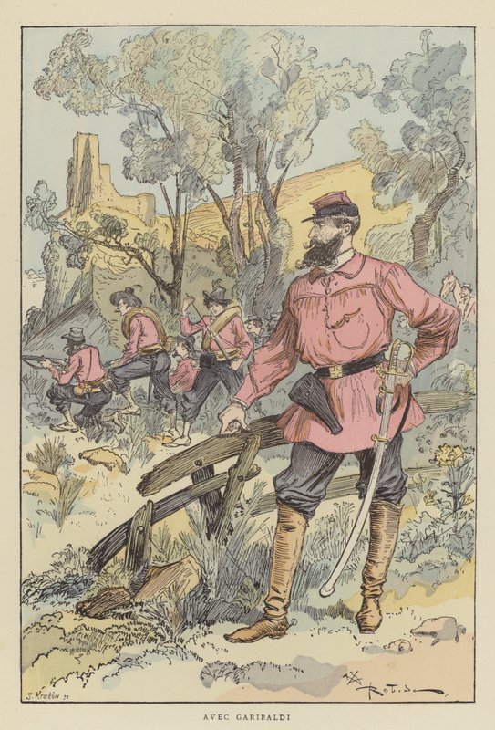 Med Garibaldi av after Albert Robida