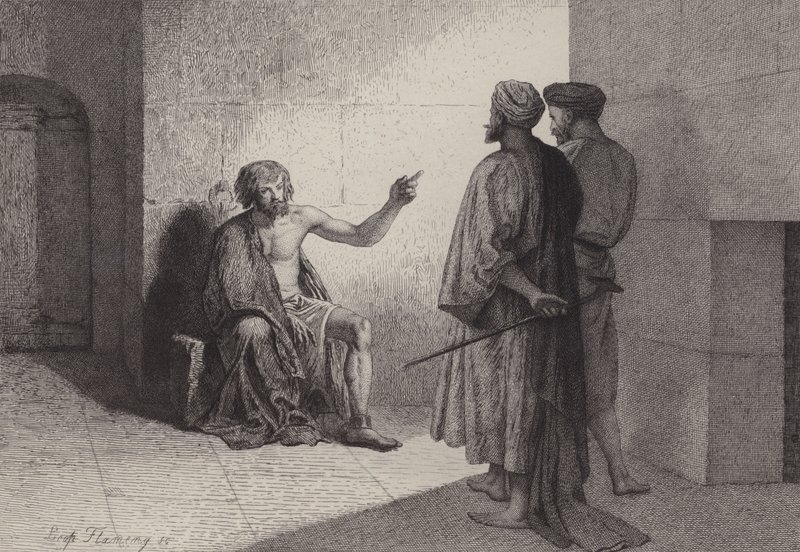 Johannes Döparen i fängelset av after Albert Robida