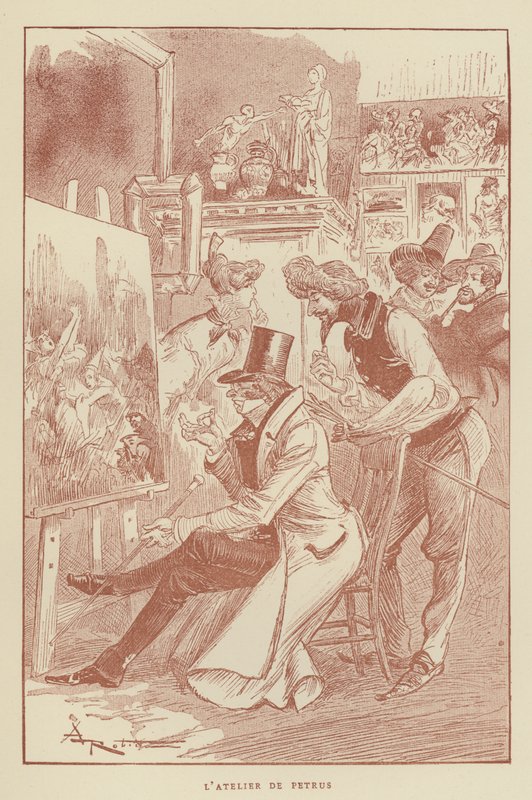 Latelier De Petrus av after Albert Robida
