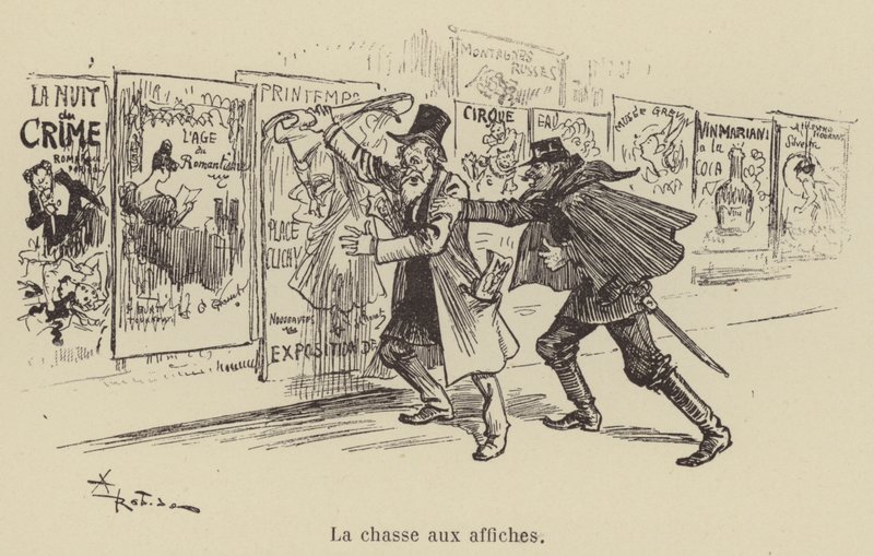 Jakten på affischer av after Albert Robida