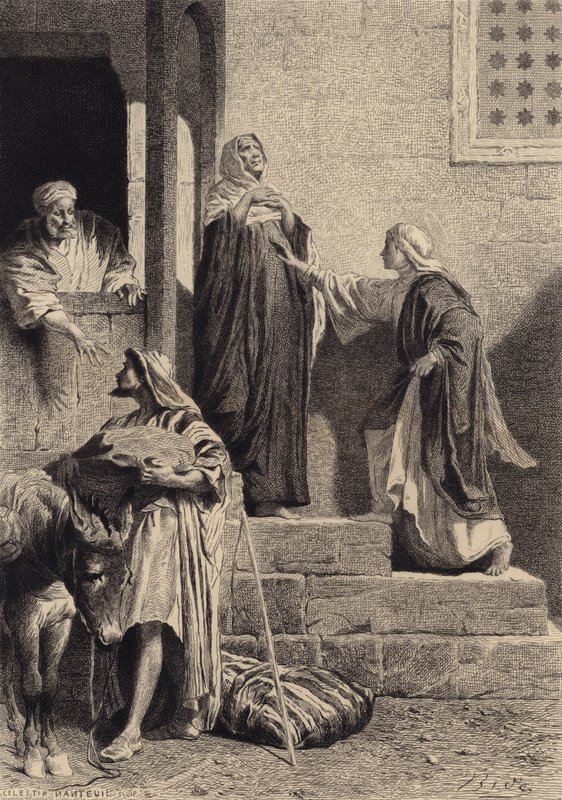 Maria och Elisabeth av after Albert Robida