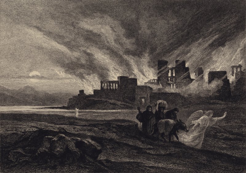 Förstörelsen av Sodom av after Albert Robida