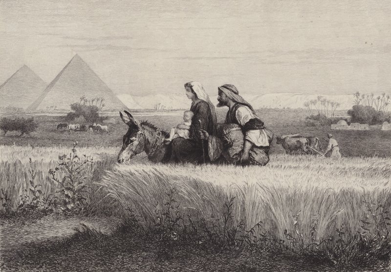 Flygningen till Egypten av after Albert Robida