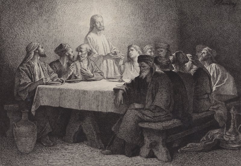 Sista måltiden av after Albert Robida