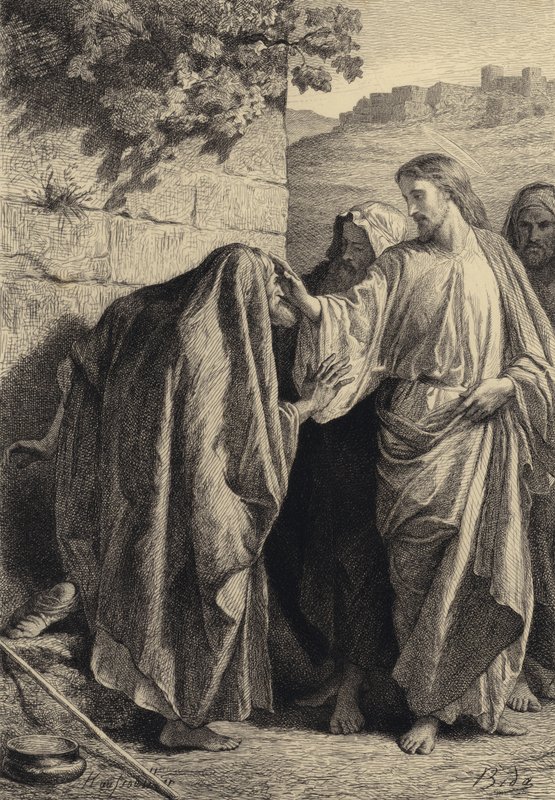 Den spetälske av after Albert Robida