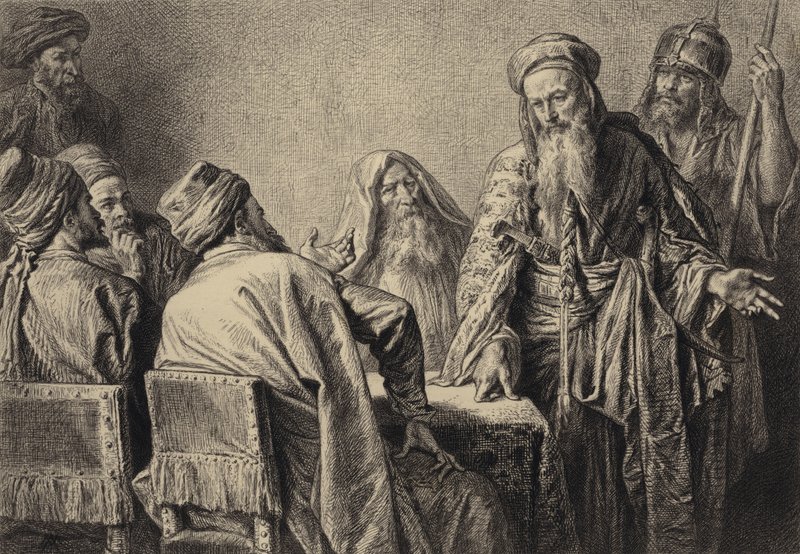Överprästernas officerare av after Albert Robida