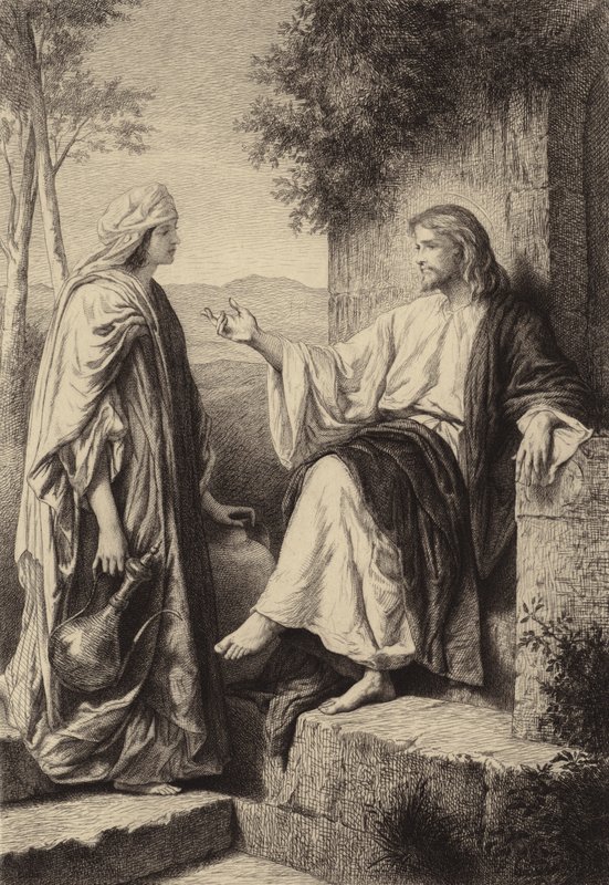 Kvinnan i Samarien av after Albert Robida